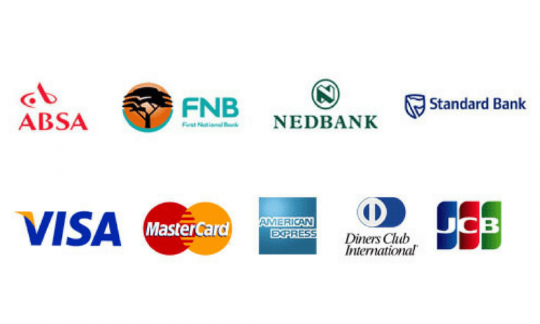 Processing banks and cards accepted